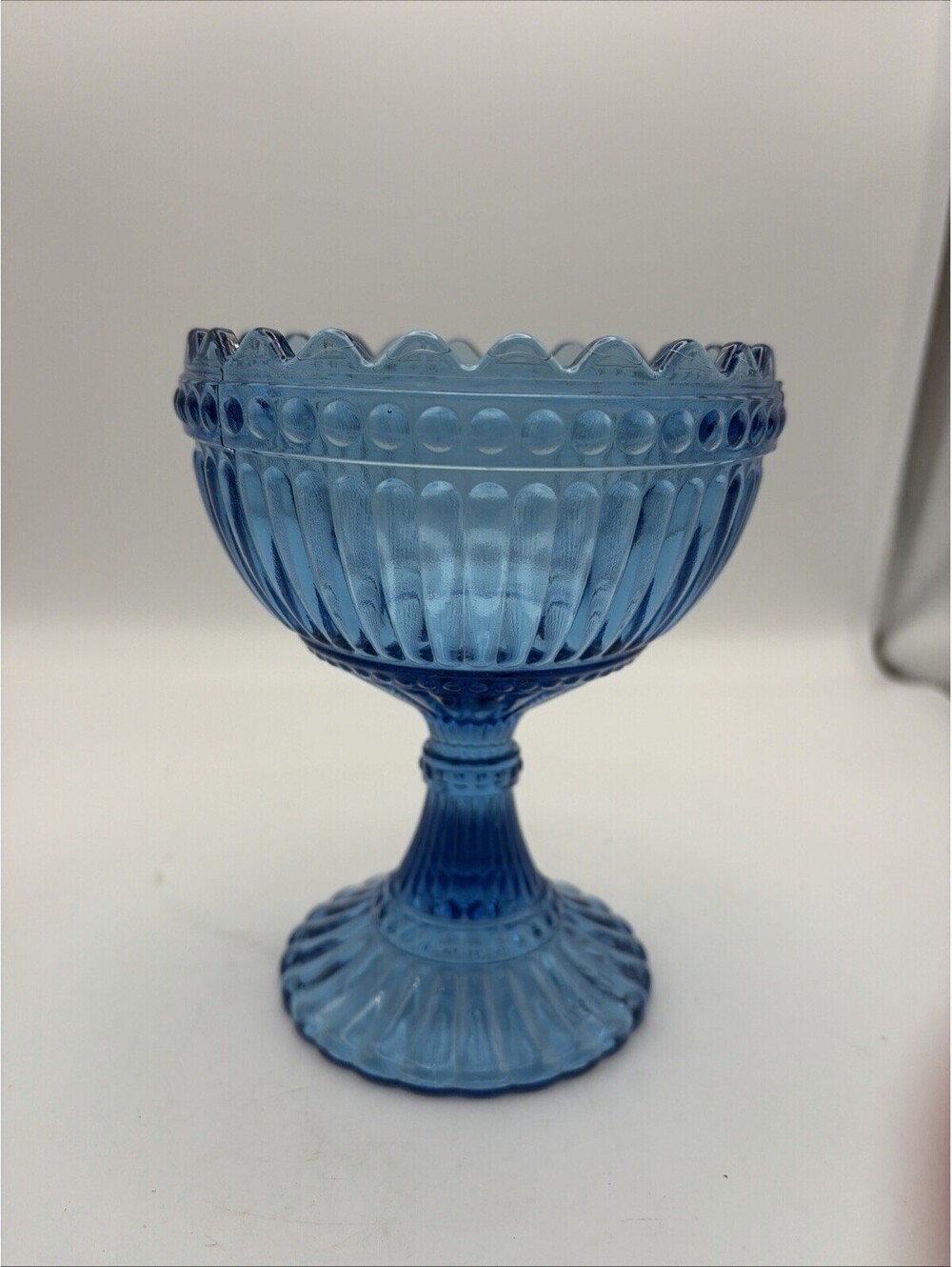 Iittala Marimekko Mariskooli Footed Glass Bowl – Rain / Blue Finland